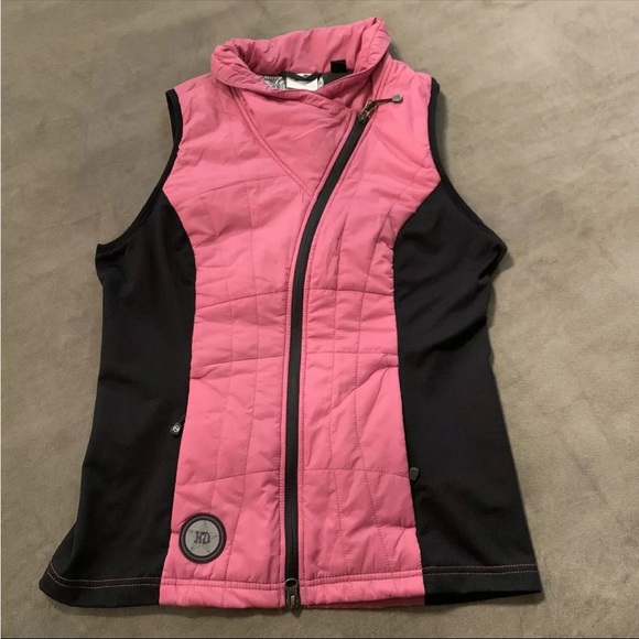 Harley-Davidson Pink Black convertible Jacket Vest size Small full zip Insulated - Picture 3 of 9